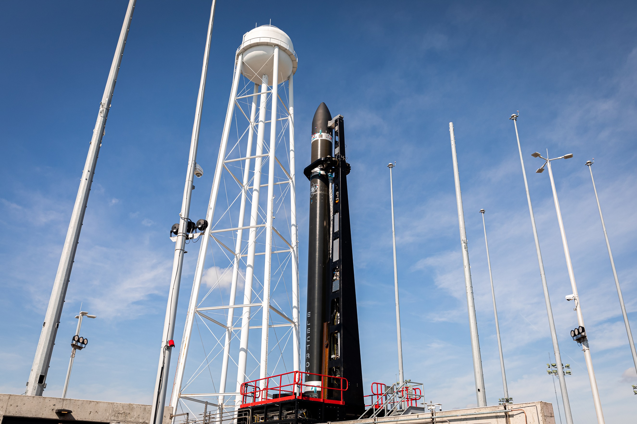 Electron on the pad at Launch Complex 2, Wallops Island, Virginia.