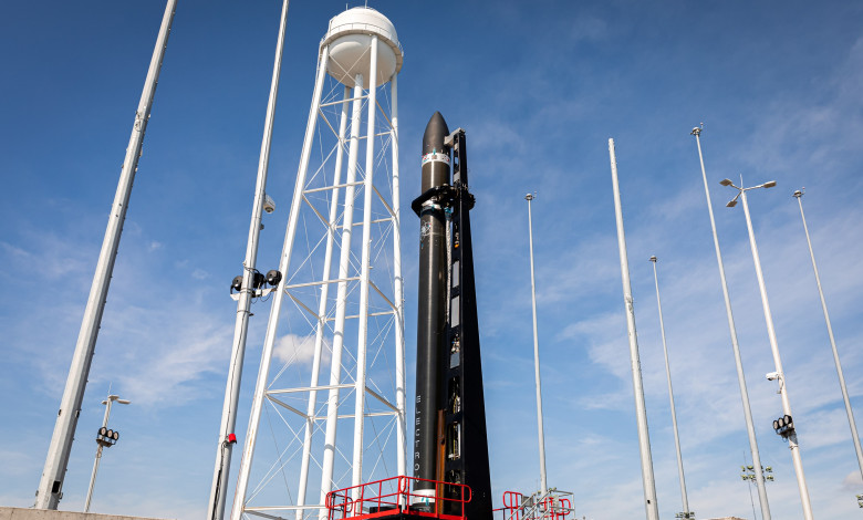 Electron on the pad at Launch Complex 2, Wallops Island, Virginia.